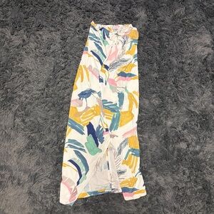 L space revolve maxi floral bohemian boho beach summer skirt coverup size xs